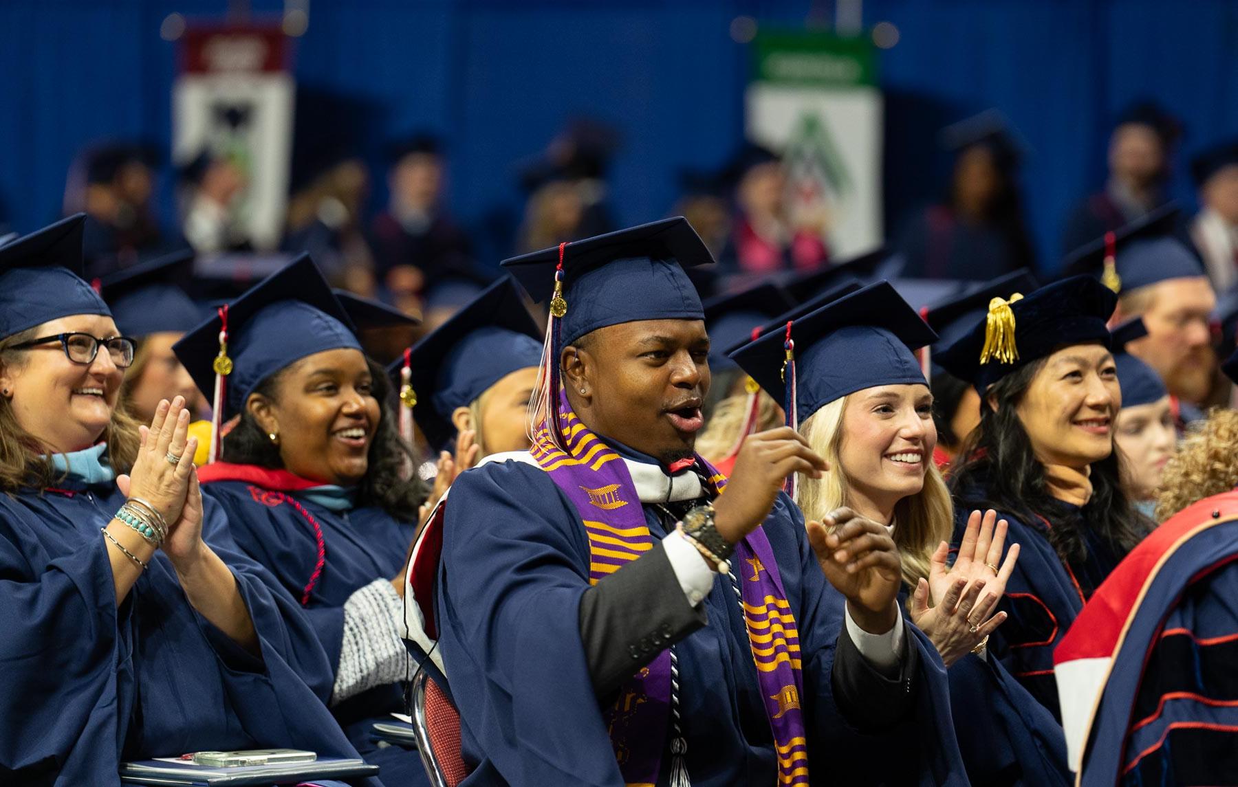 Mobile Mayor Sandy Stimpson delivered the Commencement address at the USA Mitchell Center. 